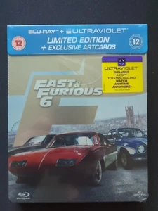 FAST & FURIOUS 6 (1st Print) - UK EXCLUSIVE BLU RAY STEELBOOK - NEW & SEALED - Picture 1 of 2