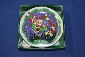 Plato de Navidad Garfield 1990 vintage con soporte - Imagen 1 de 7