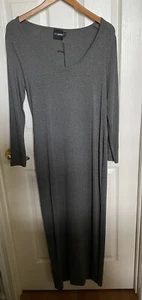 Asos Petite Stunning Sexy Streamline Gray Bodycon Maxi Dress US Size 12 NWT - Picture 1 of 9