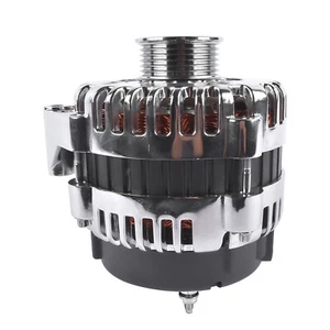 For 1999-2006 GM LS Truck AD244 220 Amp Chrome Serpentine Belt 4-Pin Alternator - Picture 1 of 12