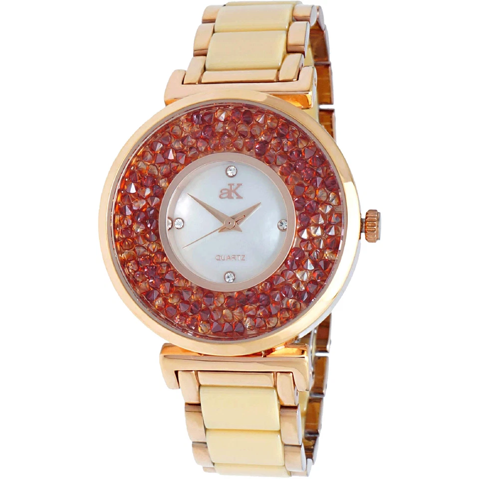 Adee Kaye Women's Watch Pisa Quartz Red and White Mop Dial Bracelet AK8664 - Image 1 of 1