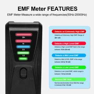 EMF elektromagnetischer Strahlungstester Haushalt Magnetfeldstrahlungsdetektor - Bild 1 von 22