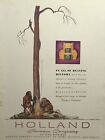 Annonce imprimée vintage Holland Furnace Company Cavemen 1946