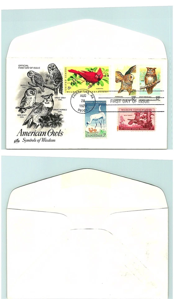 S01-5889, AMERICAN OWLS, COMBO, ARTCRAFT FDC - Image 1 of 1
