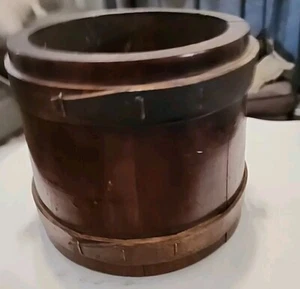 Vintage Primitive Wooden Shaker Firkin Sugar Bucket. - Picture 1 of 10