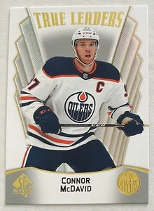 2021-22 CONNOR McDAVID UD SP AUTHENTIC TRUE LEADERS INSERT #TL-1 EDMONTON OILERS - Picture 1 of 2