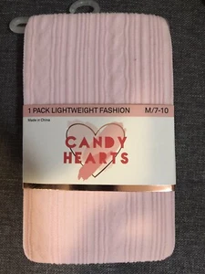 New In Package Candy Hearts Size M7-10 Pink Tights - Picture 1 of 2
