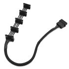 4-Pin Ide 1To 5 Sata Sata  Cable Adapter Splitter Cables 18Awg Black5050
