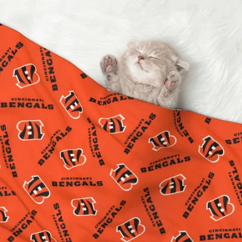 Cincinnati Bengals Pet Blanket Personalised Warm Pet Blanket for Puppy & Cat Cover