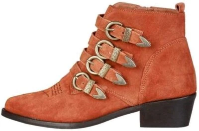 Pierre Cardin Mujer Botas Botas Cuero Zapatos Cuero, Marrón, Tacón 4.5cm EUR 4 Foto 1 de 3