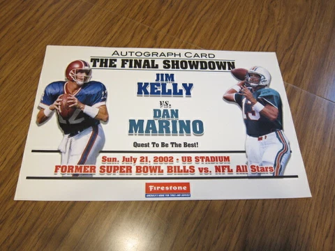 2002 Final Showdown Poster 11 X 17 Jim Kelly vs. Dan Marino @ UB Stadium EX+ Cover