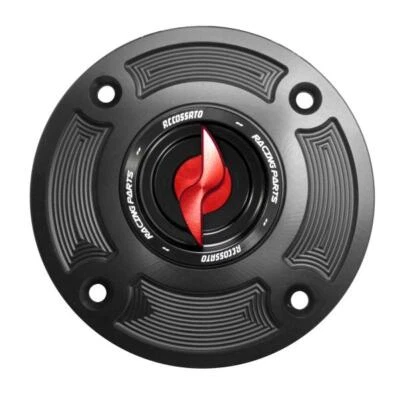 Accossato red aluminum fuel tank cap quick release Suzuki GSXR1000 2001-2002 - Imagem 1 de 4