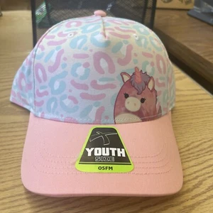 Squishmallow Lola Unicorn Youth Hat Ball Cap Cheetah One Size New Kellytoy - Picture 1 of 9