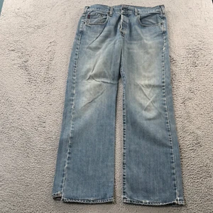 Abercrombie & Fitch Jeans Mens 36x32 Blue Classic Straight Fit Light Wash Denim - Picture 1 of 13