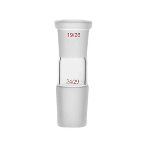 Glass Reducing Adapter From Male 24/29 Cone To Female 19/26 Socket Lab Glassware - Picture 1 of 3