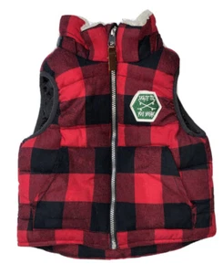 Preowned- H&M Full Zip Plaid Puffer Vest Boys (Size 2-4Y) - Picture 1 of 7
