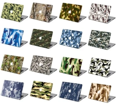 Funda rígida de goma con patrón de camuflaje para Macbook Pro Air 11 12 13 15 16 Foto 1 de 4
