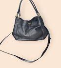 Coach Small Lexi Black Pebble Leather Shoulder Bag F23537