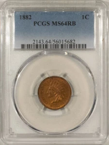 1882 INDIAN CENT - PCGS MS-64 RB, FRESH & ATTRACTIVE! - Picture 1 of 3