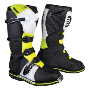 Shot X10 2.0 MX Motocross Boots Adult UK 11 - EU 46 - Black/White/Yellow - Picture 1 of 7