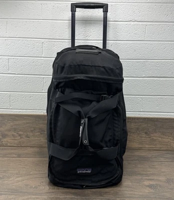 Vintage Patagonia Duffle Bag Black Nylon Rolling Luggage Suitcase Travel- READ - Image 1 of 4