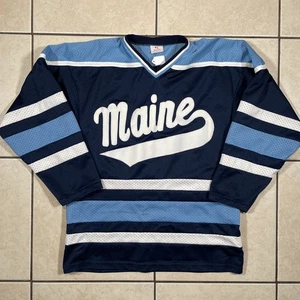 Maine Black Bears NCAA Hockey Jersey Size Large K1 Sportswear USA Vintage - Picture 1 of 10