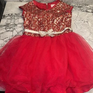 American Girl Size 7 Decked Out Holiday Dress Red Sequins Dress Like Your Doll - Picture 1 of 2
