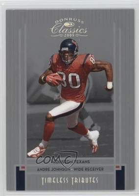2005 Donruss Classics Timeless Tributes Silver /50 Andre Johnson #37 HOF - Image 1 of 2