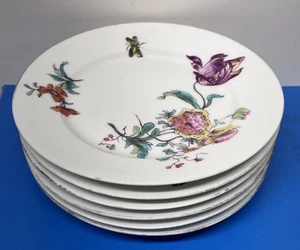 Charles Field Haviland GDM Antique Butterflies & Flowers Plates Set Of 6 1880-90 - Picture 1 of 14