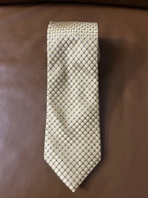 Jones New York мужской галстук галстук шелк желтый 3,5 «x 62» сделано в США - Изображение 1 из 3