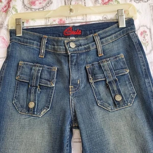Vintage Blue Cult Jeans Womens Size 27 Dark Wash Flared vintage USA Gwyneth jean - Picture 1 of 7