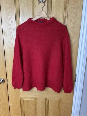 Oska Wool Mohair Knit jumper High Neck Red Long Sleeve Christmas Festive 1 10 12 - Image 1 of 4