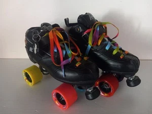 Rock Skates GT-50 Black Roller Skates Size 8 USA Sure Grip Zoom Wheels - Picture 1 of 21