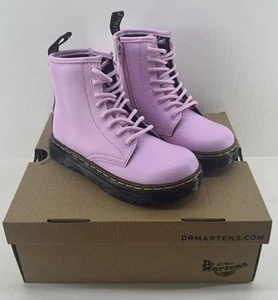 DOC MARTENS Boots Girls Pale Pink US Size 12 Kids Combat Spring NIB - Picture 1 of 7
