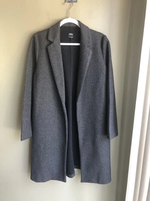 Zara Felt Texture Coat Gray 5070/420/816 Women’s Size: L - Image 1 of 4