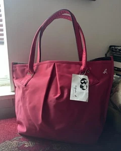 Nwt Designer Agnes B Voyage Red Bag Tote Handbag Purse Satchel - Picture 1 of 11