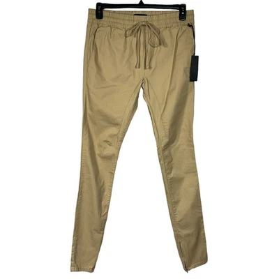 Pacsun Mens Medium LONG Pants Pull-On Elastic Waist Ankle Zip Stretch Drawstring - Image 1 of 4