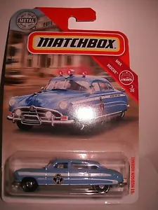 MATCHBOX 1951 HUDSON HORNET POLICE CAR ON CARD - Picture 1 of 1