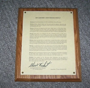 Pittsburgh Steelers Rocky Bleier Presentation Plaque  13 X 10 1/2 Inches  T 10 - Picture 1 of 1