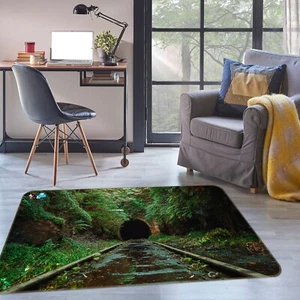 3D Forest Cave R004 Non Slip Rug Mat Round Elegant Carpet Panda - Picture 1 of 5