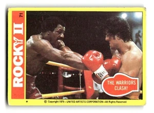 1979 Rocky II Movie Trading Card #71 The Warriors Clash! - Picture 1 of 4
