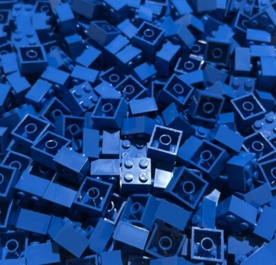 乐高蓝色 2x2 砖 (3003) - 100 件全新 - 建筑砖 — 第 1/4 张图片