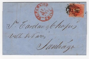 CHILE Sc.9 Estanco printing ERROR "Natural folded paper" on folded cover X-RARE - Picture 1 of 2