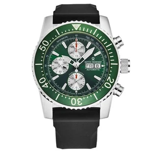 Revue Thommen Men's Divers Green Dial Rubber Strap Automatic Watch 17030.6531 - Picture 1 of 4