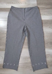 Pantalones capri de golf EP PRO para mujer talla 12 cigüeñas bordadas a cuadros en el dobladillo - Imagen 1 de 16