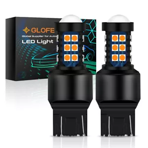 GLOFE 2x 7440 7443 30SMD 3000K Amber LED Turn Signal Blinker Light Bulbs Lamp - Picture 1 of 8