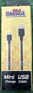 Old Skool Mini USB Cable Type a to Mini B Charger Cable Cord PS3 PSP Mp3 - Picture 1 of 2