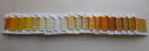 DMC/MADEIRA/ANCHOR Stranded Cotton Thread Pack 20 YELLOW/CREAM/GOLD mix 1.5m - Picture 1 of 6
