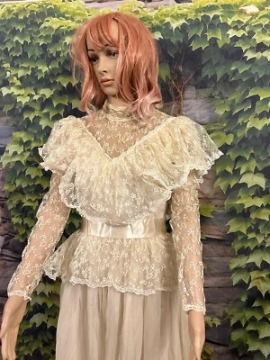 Vintage-Brautkleid von Leanna Bridalwear – Romantischer Boho-Stil - S-M - Bild 1 von 4