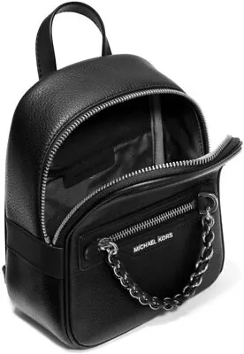 Mochila de couro Michael Kors Elliot XS mini conversível preta nova com etiquetas $ 258 - Imagem 1 de 3